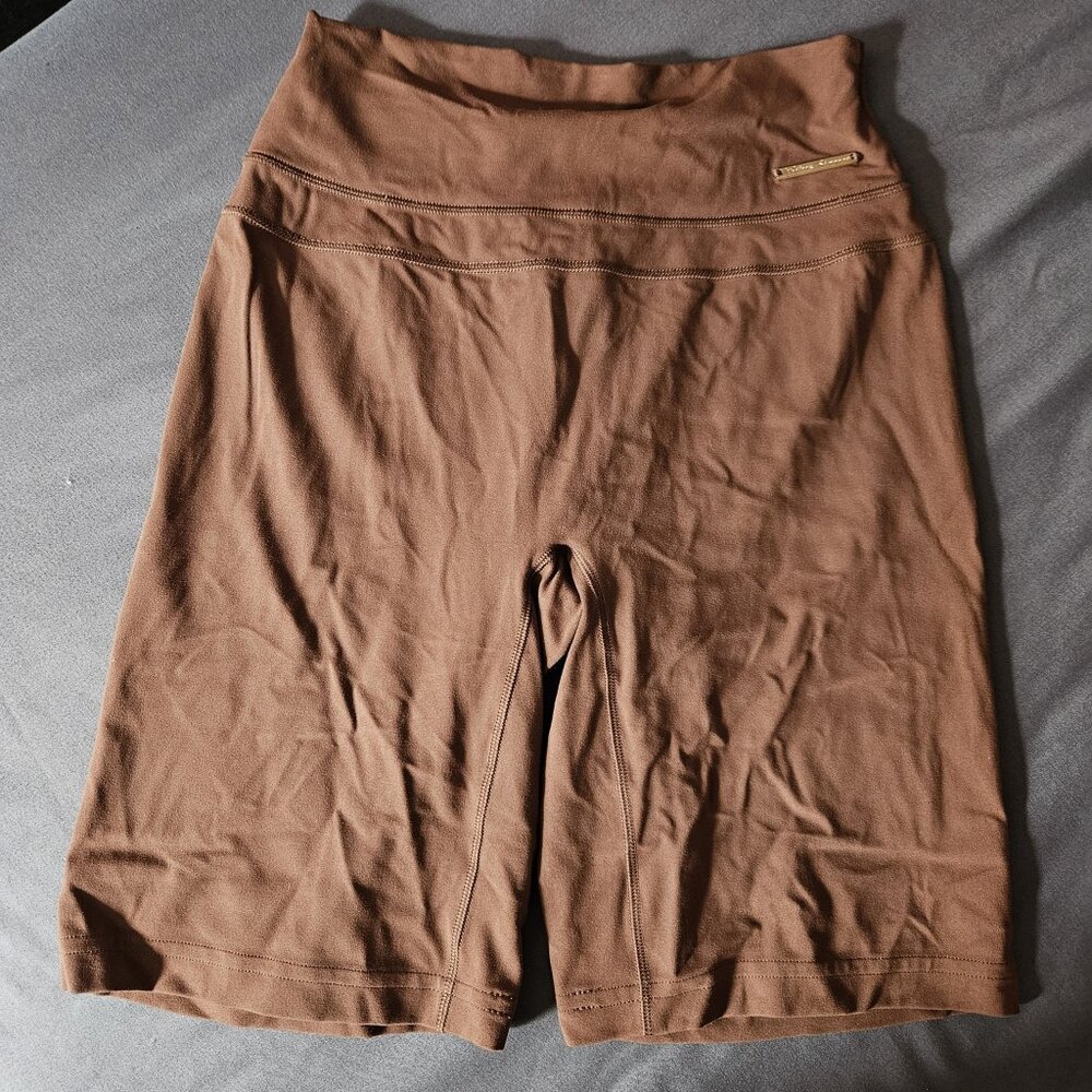 Gymshark Brown High-Waist Bike Shorts